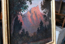 Load image into Gallery viewer, Original E H Compton Mountain Landscape Oil Painting – Bergspitzen - Framed Antique Alpine Scene – 52 x 41.5cm