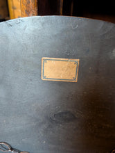 Load image into Gallery viewer, Vintage 1930s Art Deco Fan-Shaped Overmantel Mirror – Brass Frame – 73 x 42.5 cm