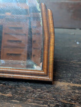 Load image into Gallery viewer, Vintage 1930s Art Deco Fan-Shaped Overmantel Mirror – Brass Frame – 73 x 42.5 cm