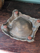 Load image into Gallery viewer, Antique Art Nouveau Brass Fish Ashtray – Small Cast Metal Pin Dish – c.1900–1920