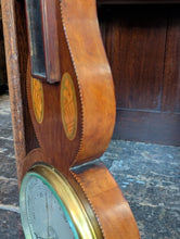 Load image into Gallery viewer, Antique Edwardian Inlaid Mahogany Aneroid Barometer – Thermometer – 99 cm