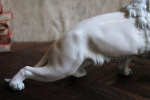 Load image into Gallery viewer, Antique E. & A. Müller German Porcelain Lion Figure – White Glazed Sculpture – c.1900