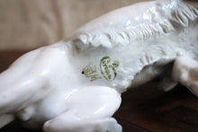 Load image into Gallery viewer, Antique E. & A. Müller German Porcelain Lion Figure – White Glazed Sculpture – c.1900