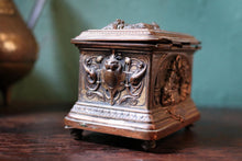 Load image into Gallery viewer, Antique French La Fontaine Fables Jewellery Casket – Copper Box – Napoleon III