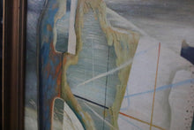 Load image into Gallery viewer, Vintage Surrealist Abstract Oil Painting – In The Style Of John Tunnard – Framed Mid-Century Art
