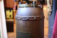 Load image into Gallery viewer, Antique Riveted Copper Fire Extinguisher