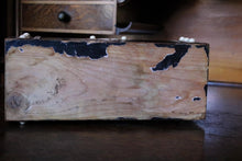 Load image into Gallery viewer, Antique Anglo-Indian Bone Inlaid Jewellery Box - Domed Dark Hardwood Casket - 19th Century