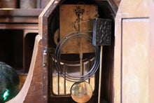 Load image into Gallery viewer, 1930s Art Deco Oak Chiming Mantel Clock - Working Mechanical Pendulum Clock