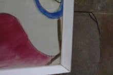 Load image into Gallery viewer, Large Vintage Abstract Mixed Media Painting - Colourful Modernist Original Artwork - Framed 81 x 61cm