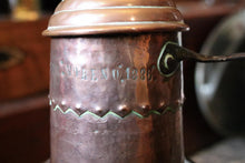 Load image into Gallery viewer, Antique Spanish Copper Water Jug Ewer – Dated 1886 – Large 19th Century Vessel