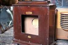 Load image into Gallery viewer, Antique Celestion Loudspeaker Cabinet - 1920s - Mahogany Radio Speaker - Art Deco Fretwork