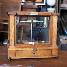 Load image into Gallery viewer, Antique Becker's Sons Analytical Balance - S Parsons Bradford - Cased Laboratory Scales & Weights C.1920