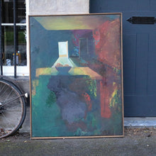 Load image into Gallery viewer, Richard Jardine - Spare Room - Large 1980s Acrylic Painting - Tyne Tees Northern Open Exhibition