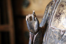Load image into Gallery viewer, Antique Chinese Carved Wood Guanyin Figure – Gilt Polychrome Bodhisattva – 44cm