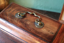 Load image into Gallery viewer, Antique Regency Mahogany Sarcophagus Tea Caddy - Three Compartment - Brass Handle C.1820