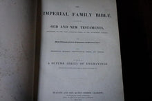Load image into Gallery viewer, 1844 Imperial Family Bible - Blackie & Son - Large Victorian Leather Bible - Illustrated Engravings