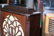 Load image into Gallery viewer, Antique Celestion Loudspeaker Cabinet - 1920s - Mahogany Radio Speaker - Art Deco Fretwork