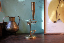 Load image into Gallery viewer, Early Victorian Brass Compound Microscope – Scientific Instrument – Circa 1840 – 26cm