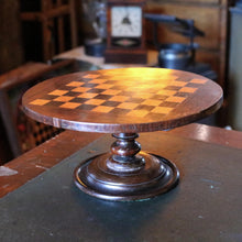 Load image into Gallery viewer, Victorian inlaid tilt-top chess Pedestal Chess Board, c.1850–1870