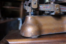 Load image into Gallery viewer, Antique W & T Avery Grocers Balance Scales - Birmingham Brass Shop Scales With Weights - C.1900
