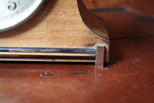 Load image into Gallery viewer, Art Deco Mantel Clock - Oak Case - Mechanical Striking Clock With Gong - C.1930s - Working