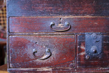 Load image into Gallery viewer, Antique Japanese Kodansu Tansu Chest - Meiji Period Tabletop Cabinet - Drawers & Lock - C.1900