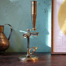 Load image into Gallery viewer, Early Victorian Brass Compound Microscope – Scientific Instrument – Circa 1840 – 26cm