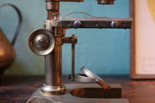 Load image into Gallery viewer, Antique E. Leitz Wetzlar Brass Dissecting Microscope – c.1900 Scientific Instrument