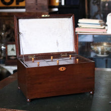 Load image into Gallery viewer, Regency Mahogany Sewing Work Box c.1820 – Georgian Fitted Needlework Jewellery Box
