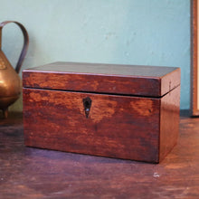 Load image into Gallery viewer, Antique Mahogany Tea Caddy Dated 1844 – Twin Compartment Victorian Presentation Box