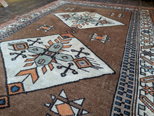 Load image into Gallery viewer, 5'6" x 4'4" Antique Turkish Kars Hand Knotted Wool Rug - Geometric Tribal Design - 168 x 133 cm