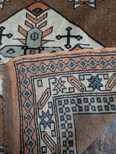 Load image into Gallery viewer, 5'6" x 4'4" Antique Turkish Kars Hand Knotted Wool Rug - Geometric Tribal Design - 168 x 133 cm