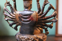 Load image into Gallery viewer, Antique Tibetan Bronze Cundi Bodhisattva - 18 Armed Zhunti Guanyin - Buddhist Figure - 18cm