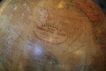 Load image into Gallery viewer, Antique 1920s Geographia 12 Inch Terrestrial Globe - 1925 British World Globe - Ebonised Wooden Stand