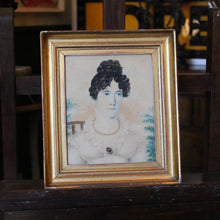 Load image into Gallery viewer, Antique Victorian Colour Lithograph Portrait - Regency Lady - 19th Century Framed Print - Gilt Frame
