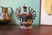 Load image into Gallery viewer, Antique Tibetan Bronze Cundi Bodhisattva - 18 Armed Zhunti Guanyin - Buddhist Figure - 18cm