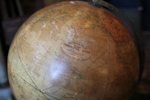 Load image into Gallery viewer, Antique 1920s Geographia 12 Inch Terrestrial Globe - 1925 British World Globe - Ebonised Wooden Stand
