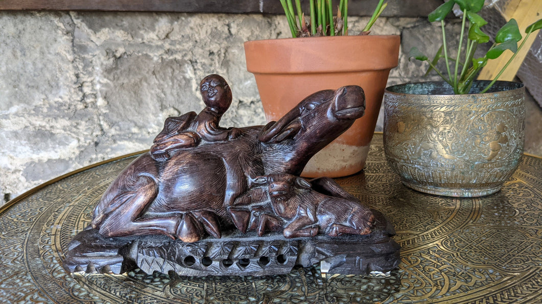 Chinese Soapstone Buffalo Carving