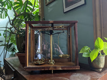 Load image into Gallery viewer, Antique Brass Encased Chemists Scales
