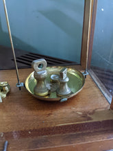 Load image into Gallery viewer, Antique Brass Encased Chemists Scales
