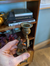 Load image into Gallery viewer, Antique Indian Bronze Hamsa Bird Candle Stick
