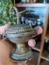 Load image into Gallery viewer, Antique Mughal Indian Bronze Hamsa Bird Betal / Tobacco Container
