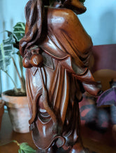 Load image into Gallery viewer, Large Antique Chinese Immortal Carving from Fruitwood
