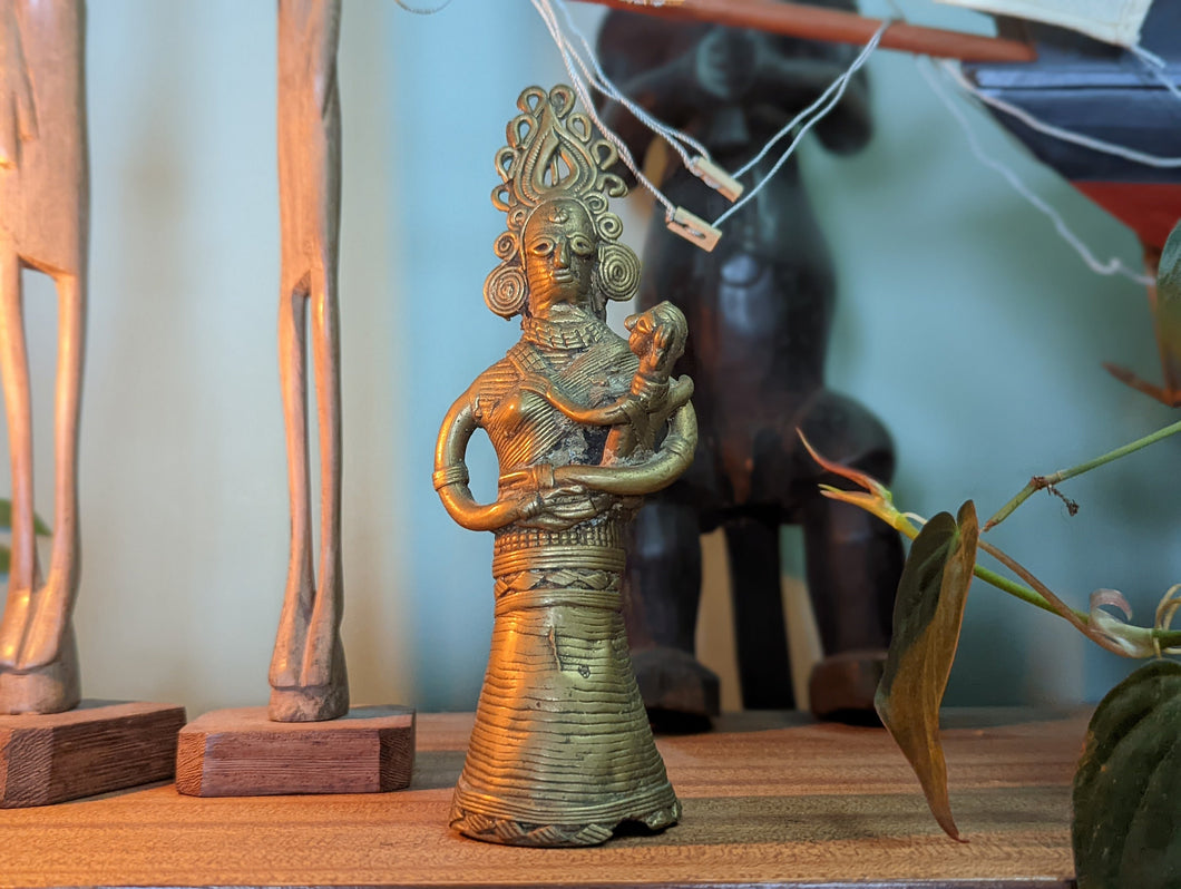 Indian Dhokra Ware Brass Statue