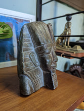 Load image into Gallery viewer, Tutankhamun Vintage  Egyptian Style Soapstone Statue
