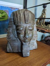 Load image into Gallery viewer, Tutankhamun Vintage  Egyptian Style Soapstone Statue
