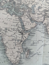 Load image into Gallery viewer, 1858  Original James Virtue Map of the Eastern Hemisphere ( Asia, Africa, Australia )
