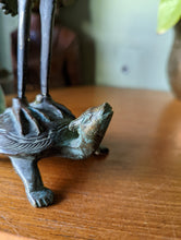 Load image into Gallery viewer, Japanese Bronze Figure of a Crane on a Turtle, 19th Century
