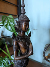 Load image into Gallery viewer, Pair of Thai Bronze Kinnari / Kinnara Statues
