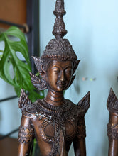 Load image into Gallery viewer, Pair of Thai Bronze Kinnari / Kinnara Statues
